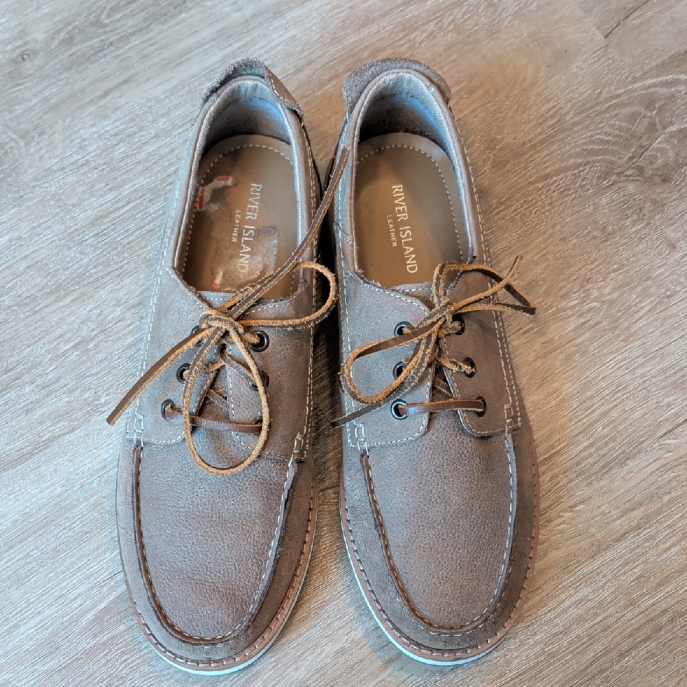 River Island Taupe Boat Shoes for Men